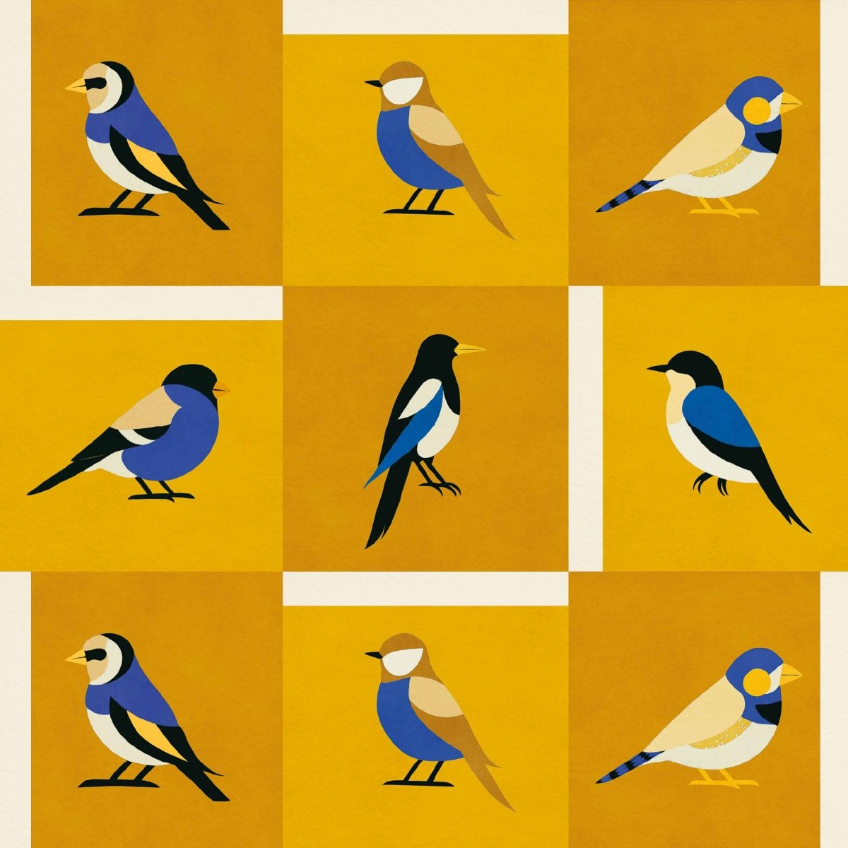 Coordonné Coco Dávez Colortherapills Like a Bird behang C00135 - LAB COLOUR THE WORLD