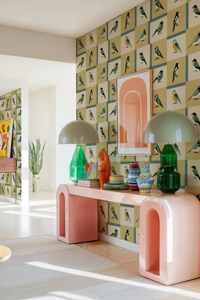 Coordonné Coco Dávez Colortherapills Like a Bird behang C00136 - LAB COLOUR THE WORLD