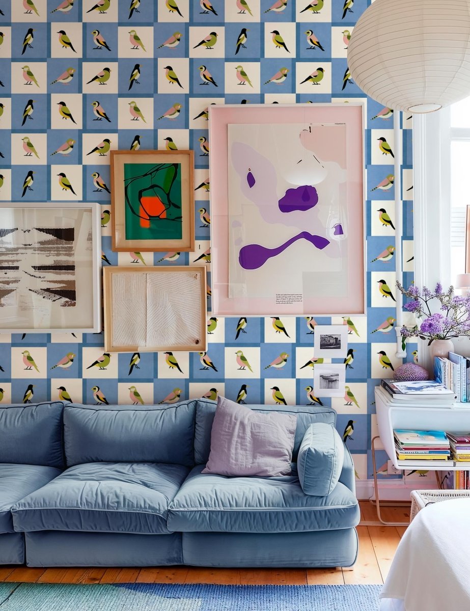 Coordonné Coco Dávez Colortherapills Like a Bird behang C00137 - LAB COLOUR THE WORLD