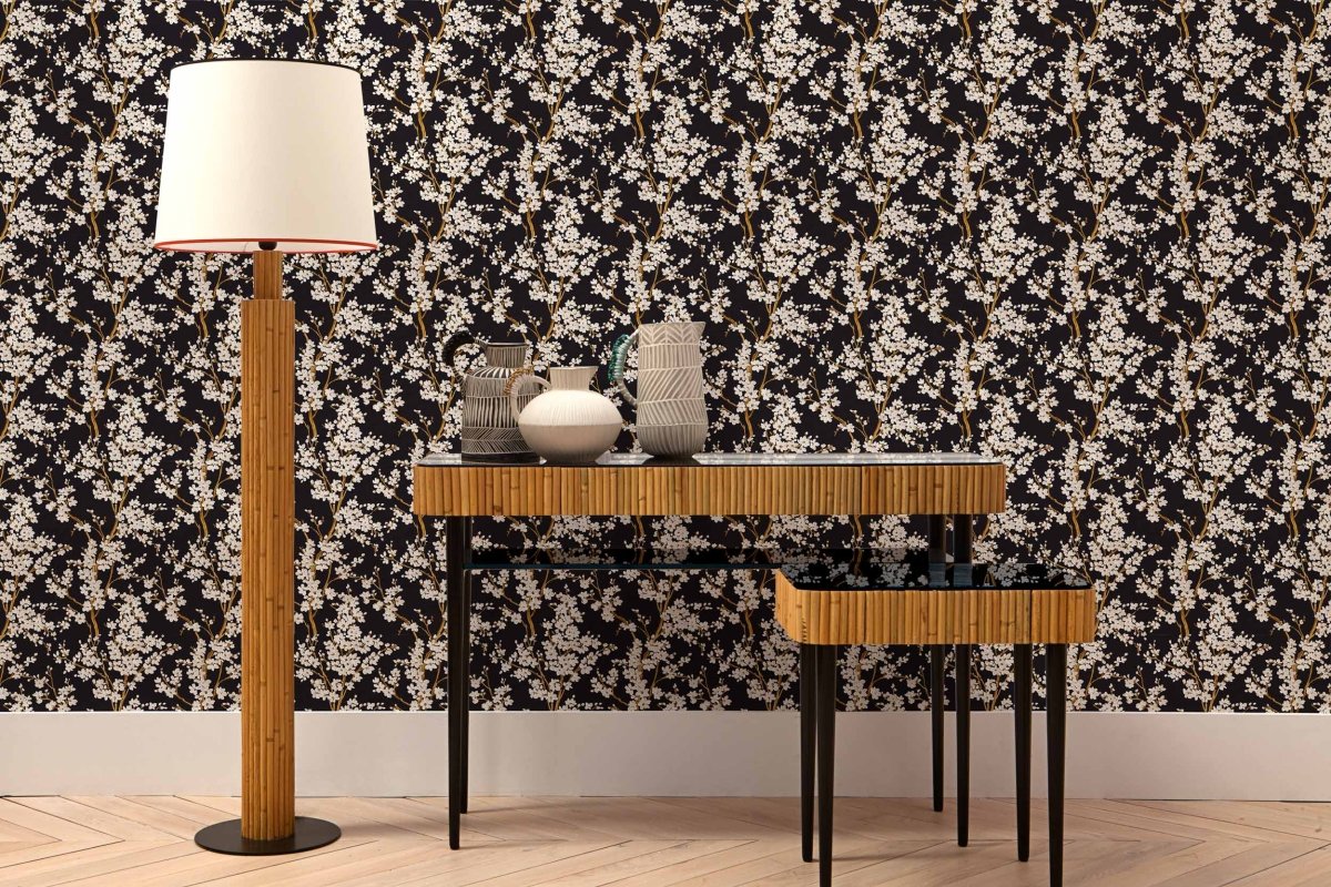 Coordonné Forbidden City Cherry Blossom Onyx behang B00131 - LAB COLOUR THE WORLD