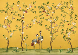 Coordonné Forbidden City Crowned Crane Amber behang B00162 - LAB COLOUR THE WORLD
