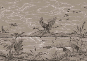 Coordonné Forbidden City Heron's Poetry Jute behang B00157 - LAB COLOUR THE WORLD