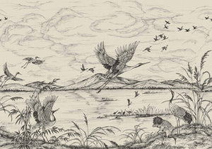 Coordonné Forbidden City Heron's Poetry Nacre behang B00156 - LAB COLOUR THE WORLD
