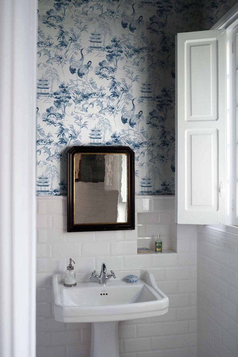 Coordonné Forbidden City Ming Pagoda Sapphire behang B00140 - LAB COLOUR THE WORLD