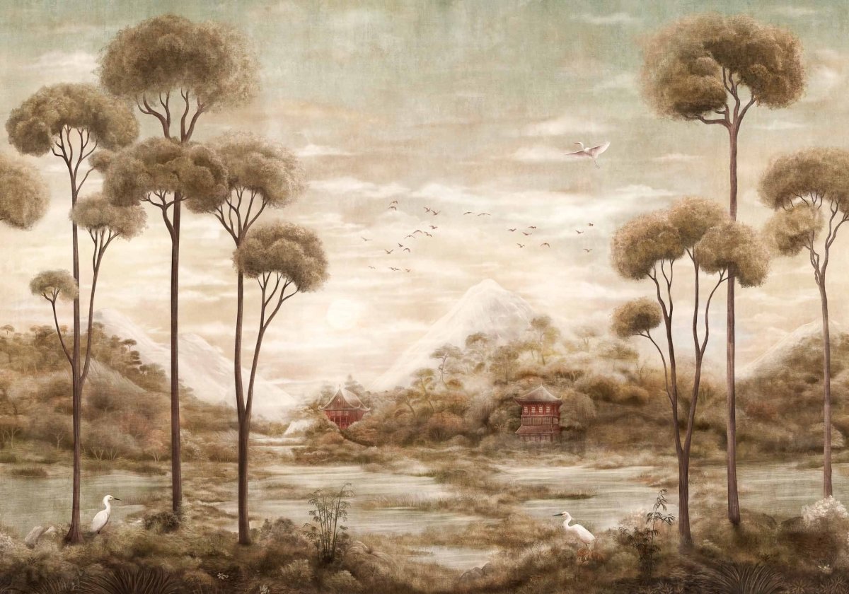 Coordonné Forbidden City Xi Hu Lake Amber behang B00149 - LAB COLOUR THE WORLD