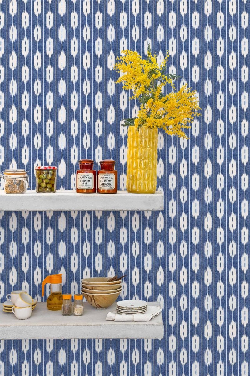 Coordonné Ikart Llengües Blue behang A00827 - LAB COLOUR THE WORLD