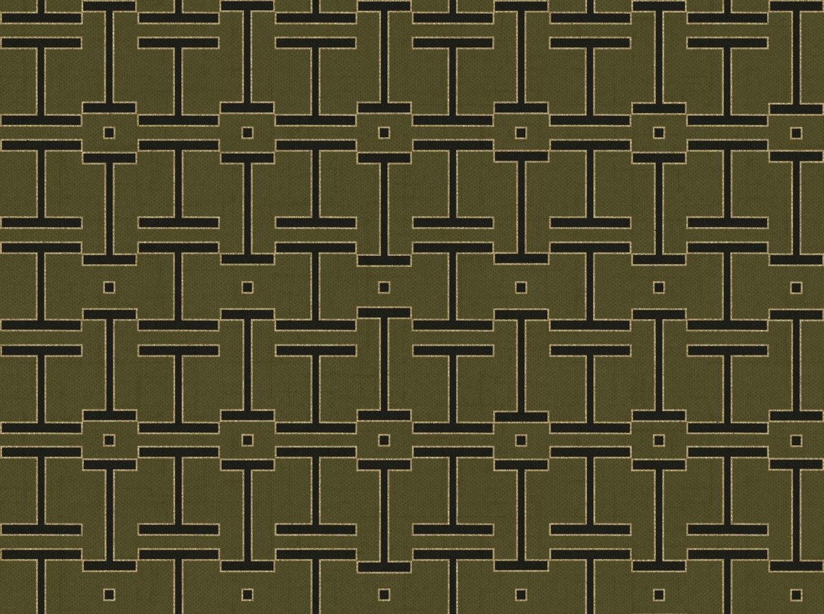 Coordonné Lattice Grid Olive behang B00554 - LAB COLOUR THE WORLD