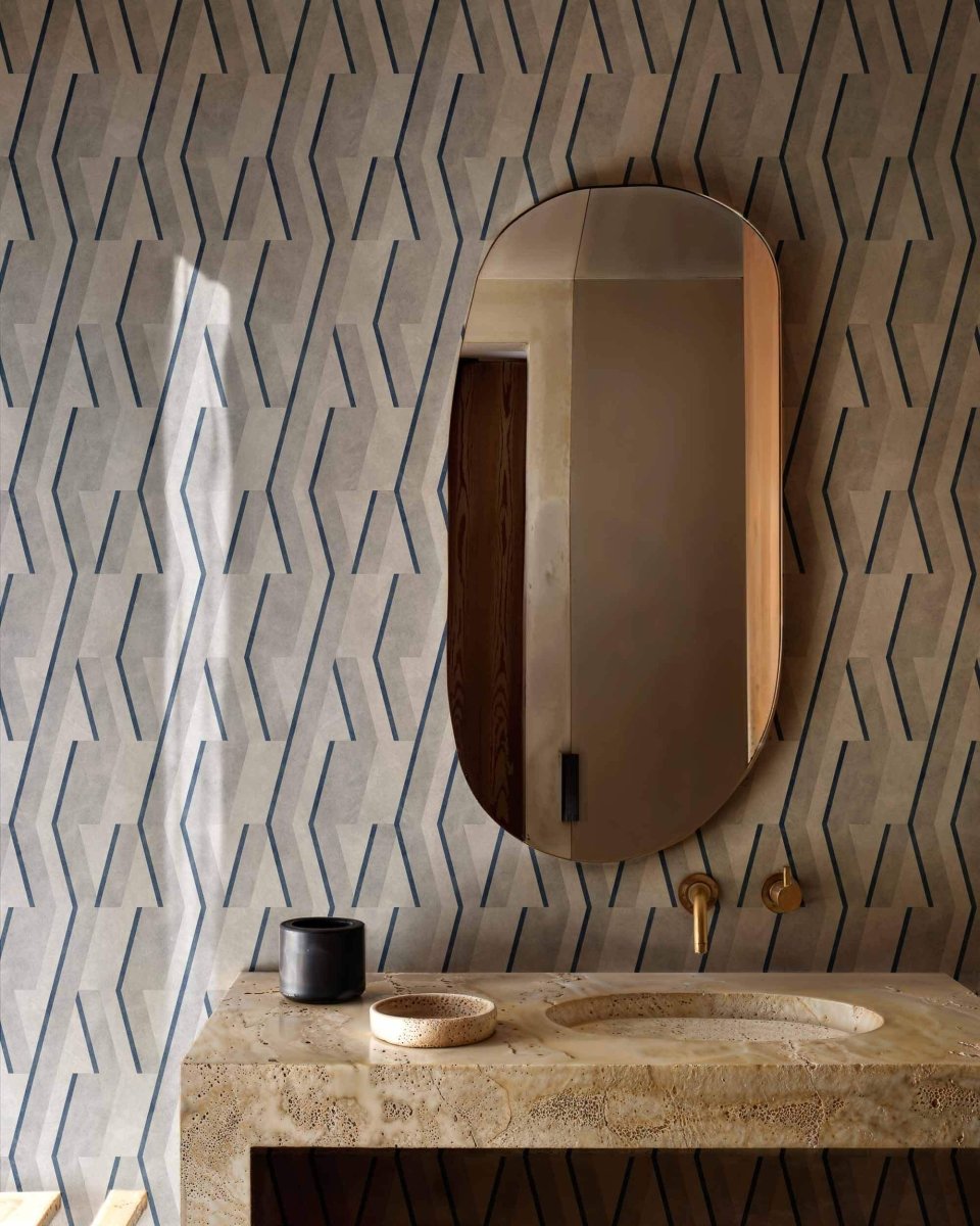 Coordonné Lattice Parallels behang B00530 - LAB COLOUR THE WORLD
