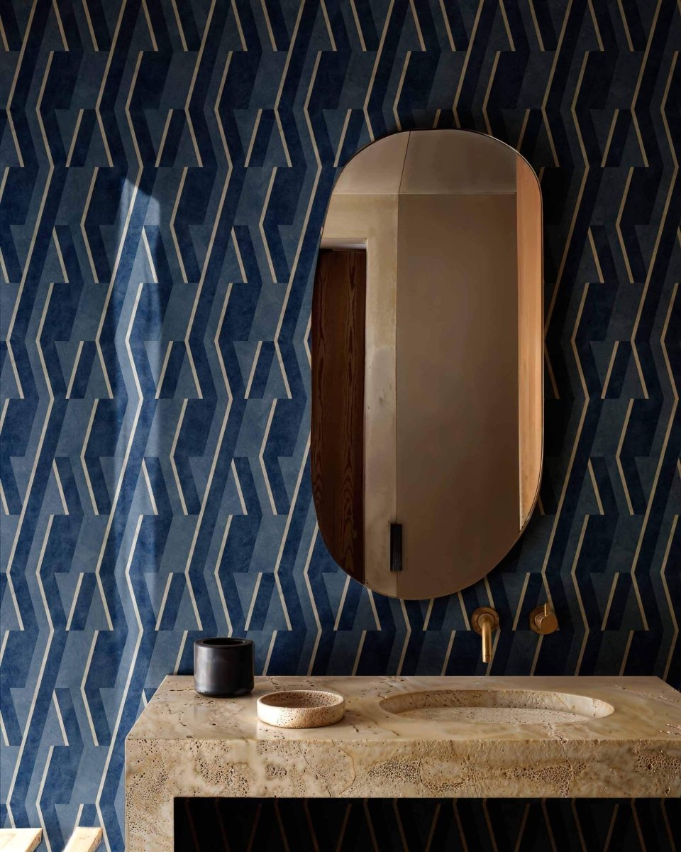 Coordonné Lattice Parallels behang B00531 - LAB COLOUR THE WORLD