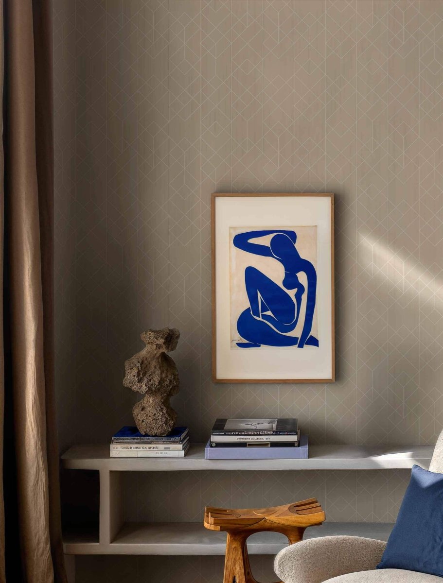 Coordonné Lattice Rhombohedral behang B00538 - LAB COLOUR THE WORLD