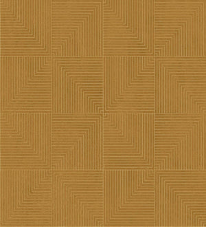 Coordonné Lattice Tetragonal Curry behang B00512 - LAB COLOUR THE WORLD