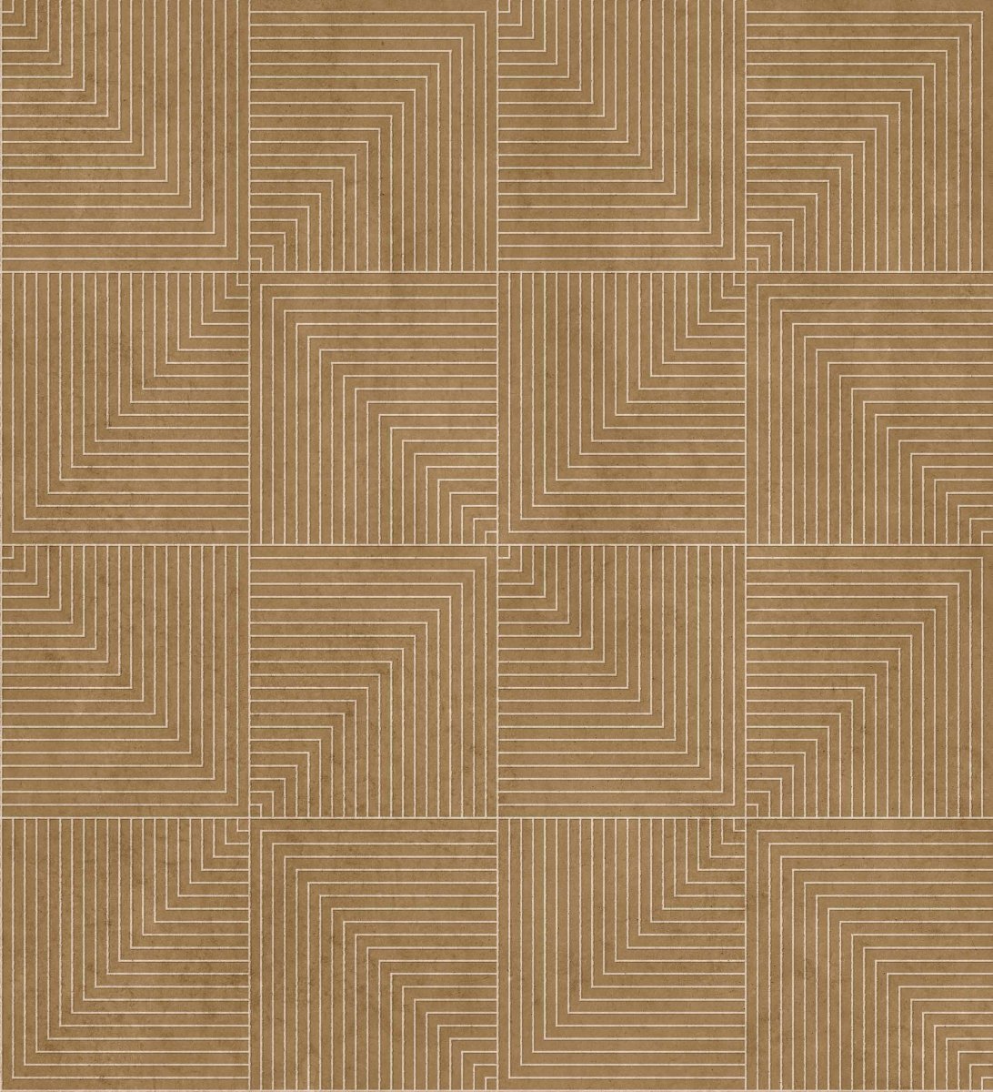 Coordonné Lattice Tetragonal Sand behang B00513 - LAB COLOUR THE WORLD