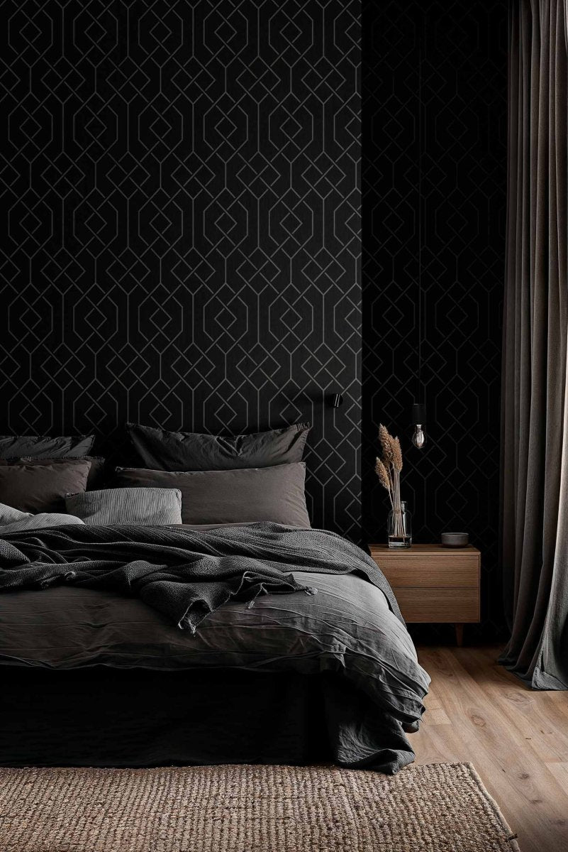 Coordonné Lattice Trellis Slate behang B00542 - LAB COLOUR THE WORLD