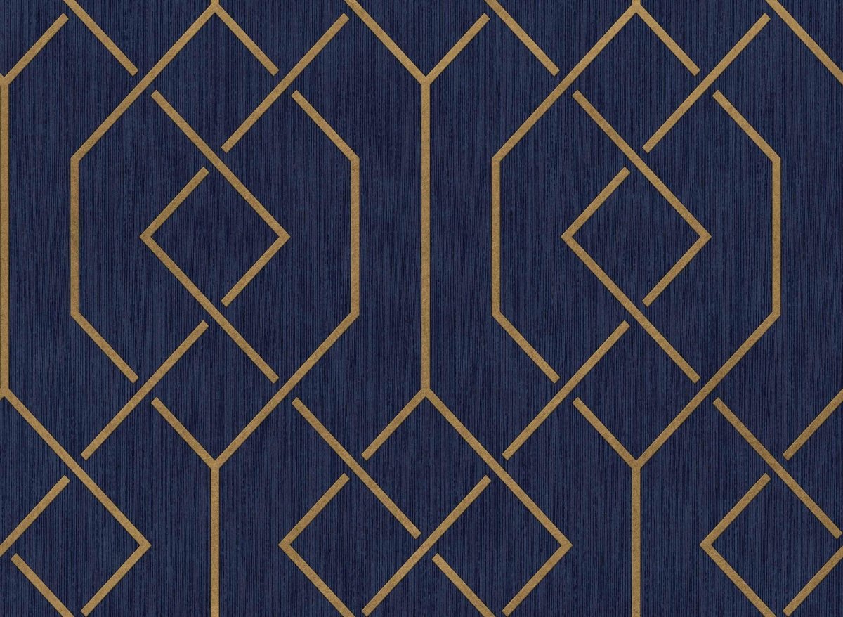 Coordonné Lattice Trellis Ultramarine behang B00547 - LAB COLOUR THE WORLD