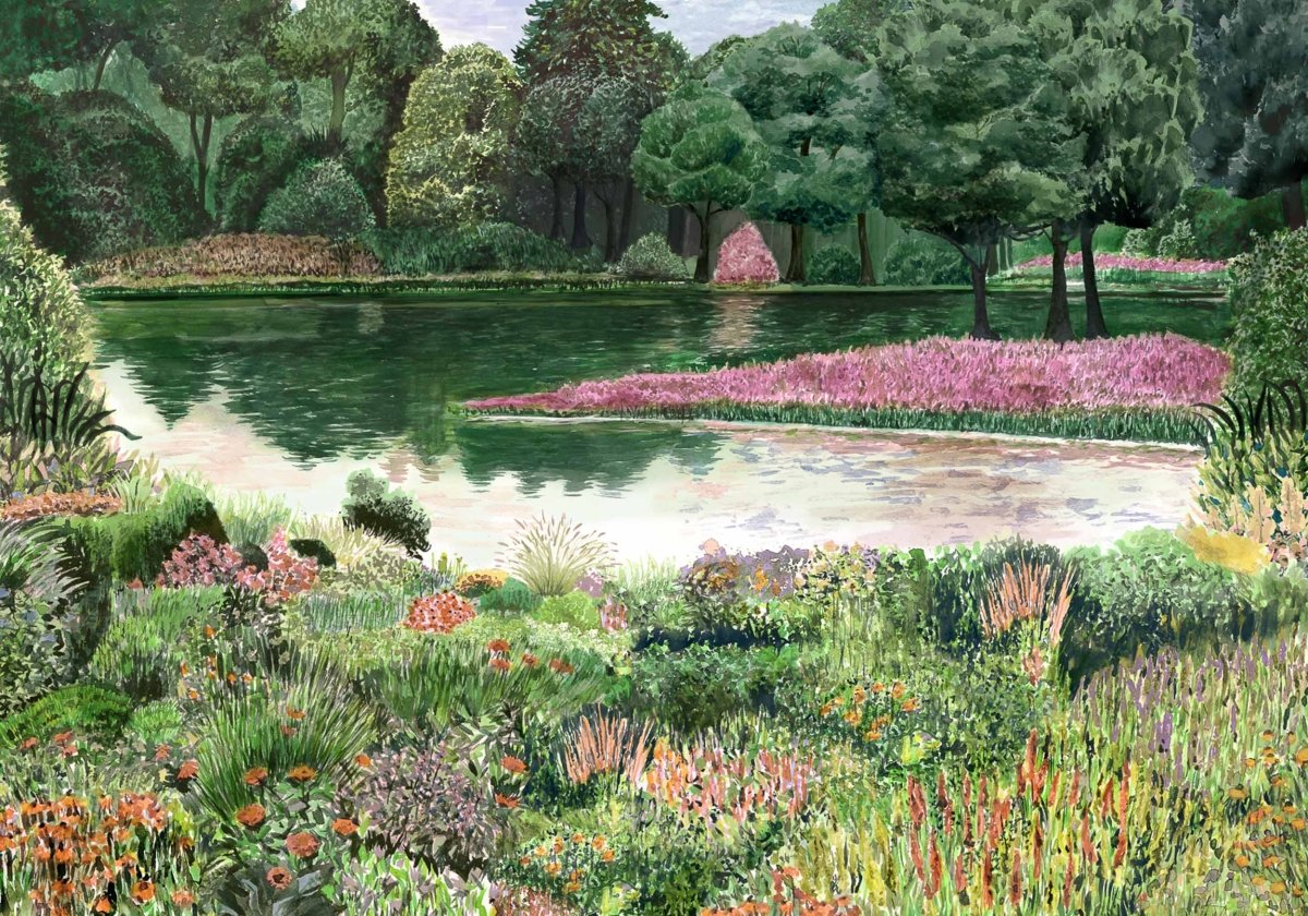 Coordonné Lur Jardín del Espejo Primavera behang A00640 - LAB COLOUR THE WORLD