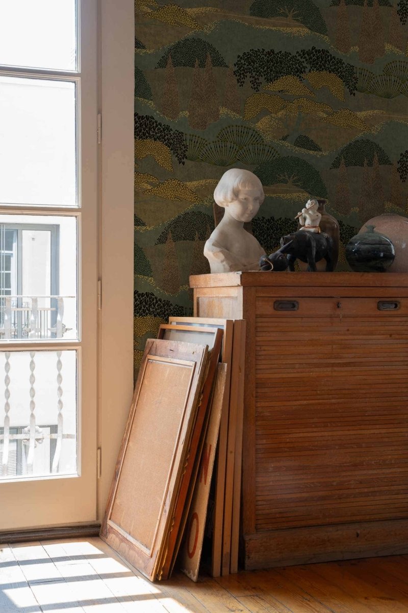 Coordonné Lur Jardín Japonés Menta behang A00621 - LAB COLOUR THE WORLD