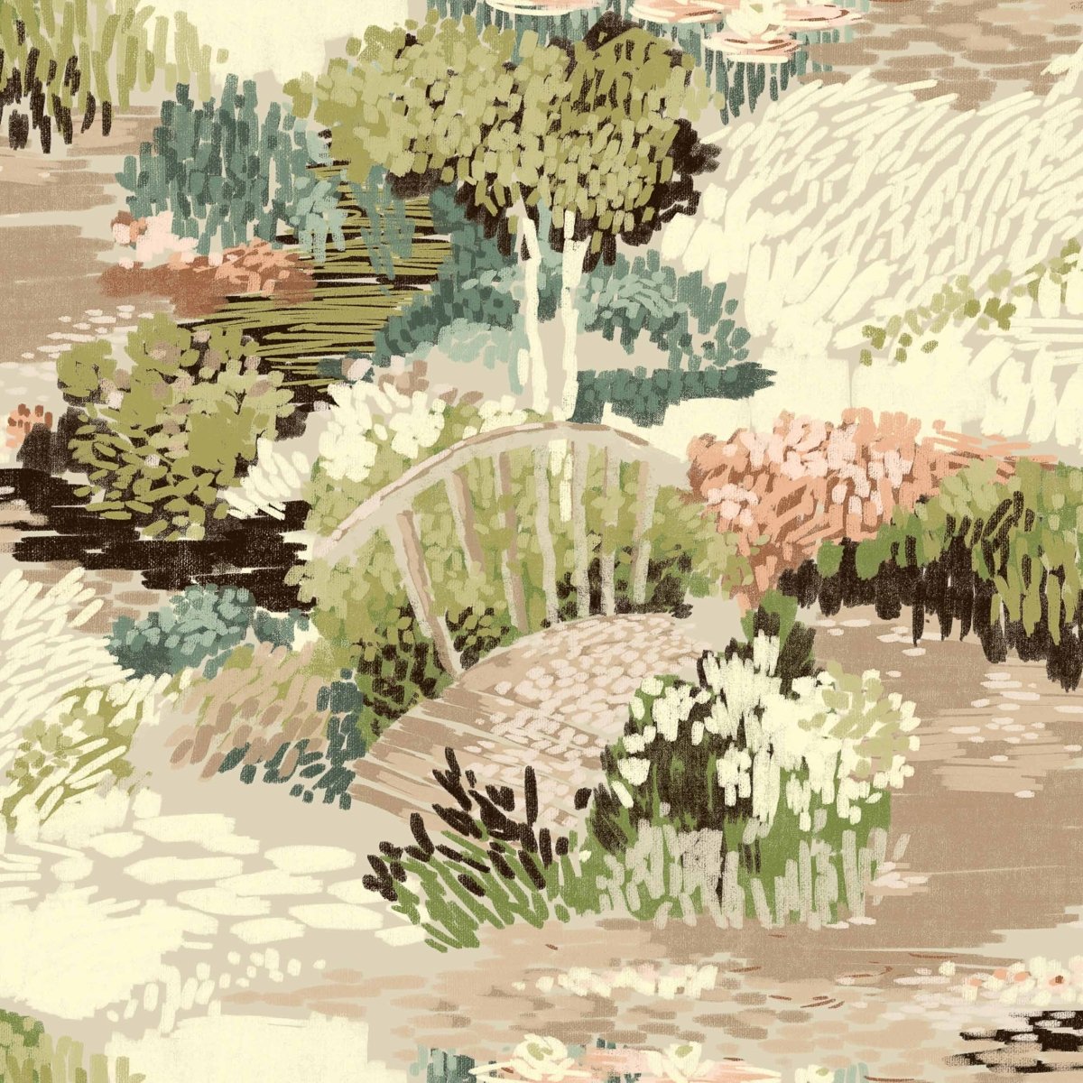 Coordonné Lur Puente Pistacho behang A00614 - LAB COLOUR THE WORLD