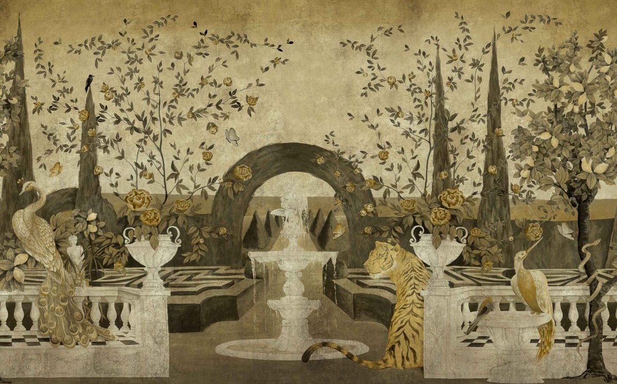 Coordonné Maximalism Dédale Gold behang 9300102 - LAB COLOUR THE WORLD