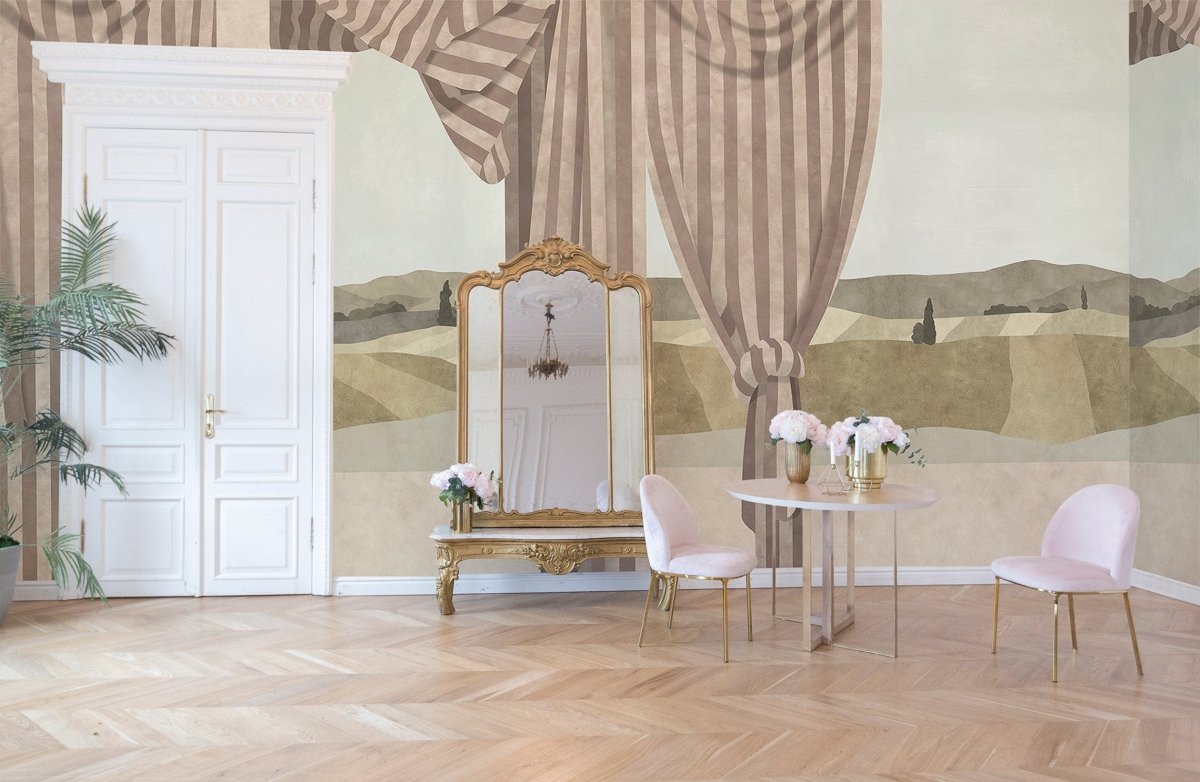 Coordonné Maximalism Drapé Sepia behang 9300080 - LAB COLOUR THE WORLD