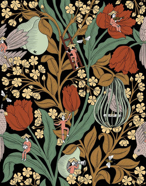 Coordonné Metamorphosis Neo - belle - epoque Black behang 8800016 - LAB COLOUR THE WORLD