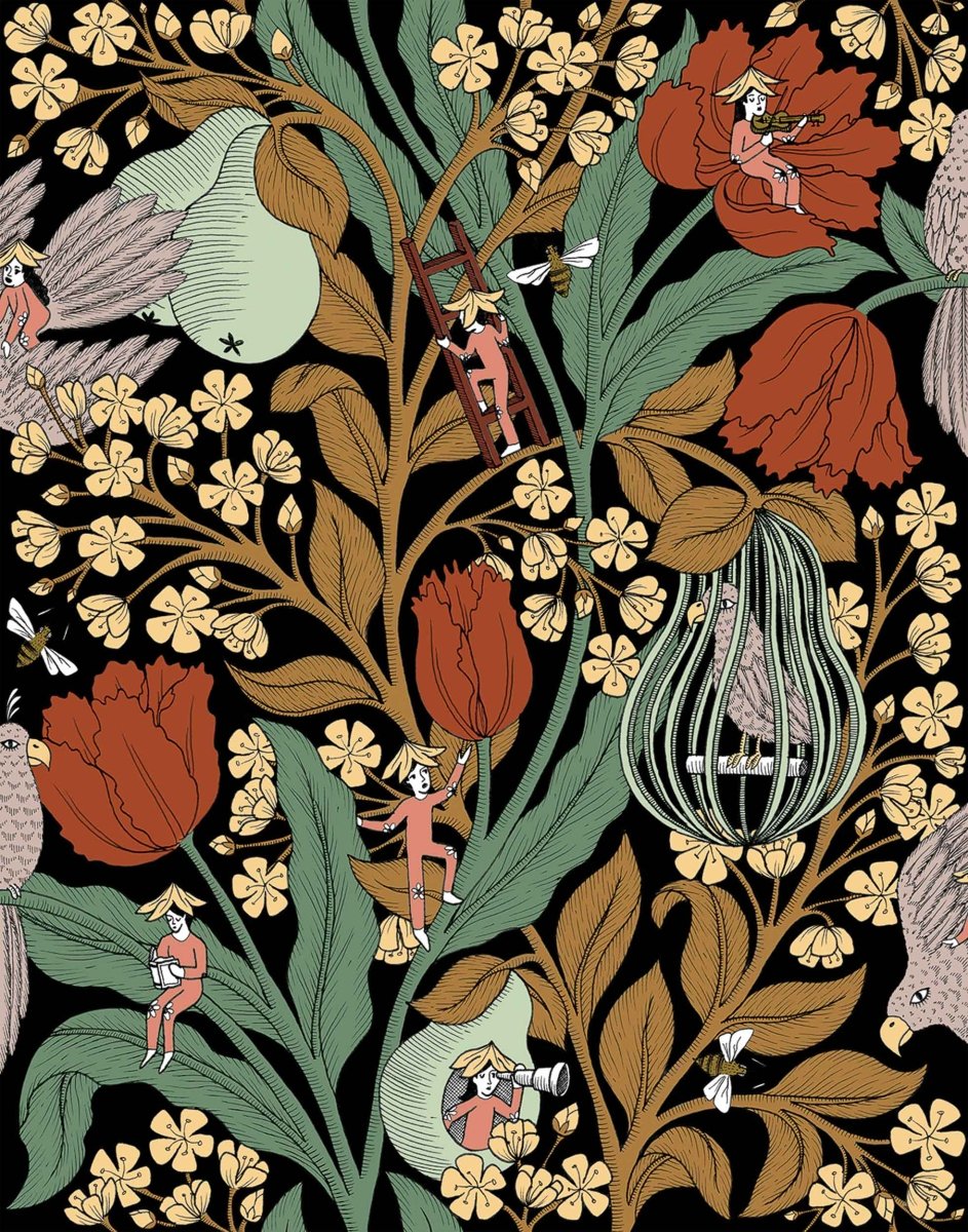 Coordonné Metamorphosis Neo - belle - epoque Black behang 8800016 - LAB COLOUR THE WORLD