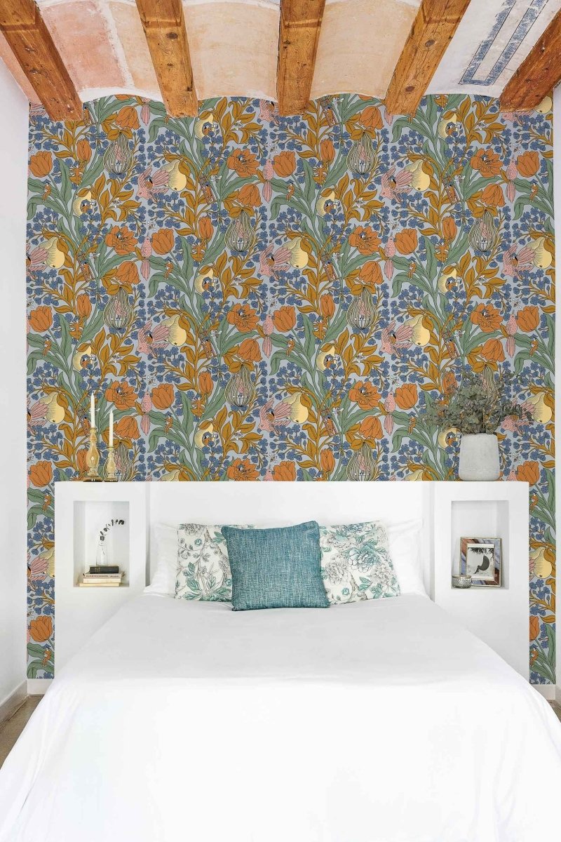 Coordonné Metamorphosis Neo - belle - epoque Blue behang 8800015 - LAB COLOUR THE WORLD