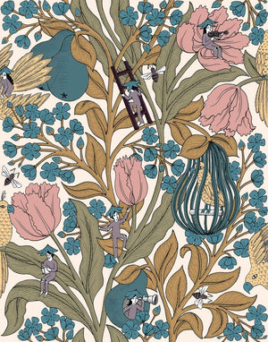 Coordonné Metamorphosis Neo - belle - epoque Pink behang 8800018 - LAB COLOUR THE WORLD