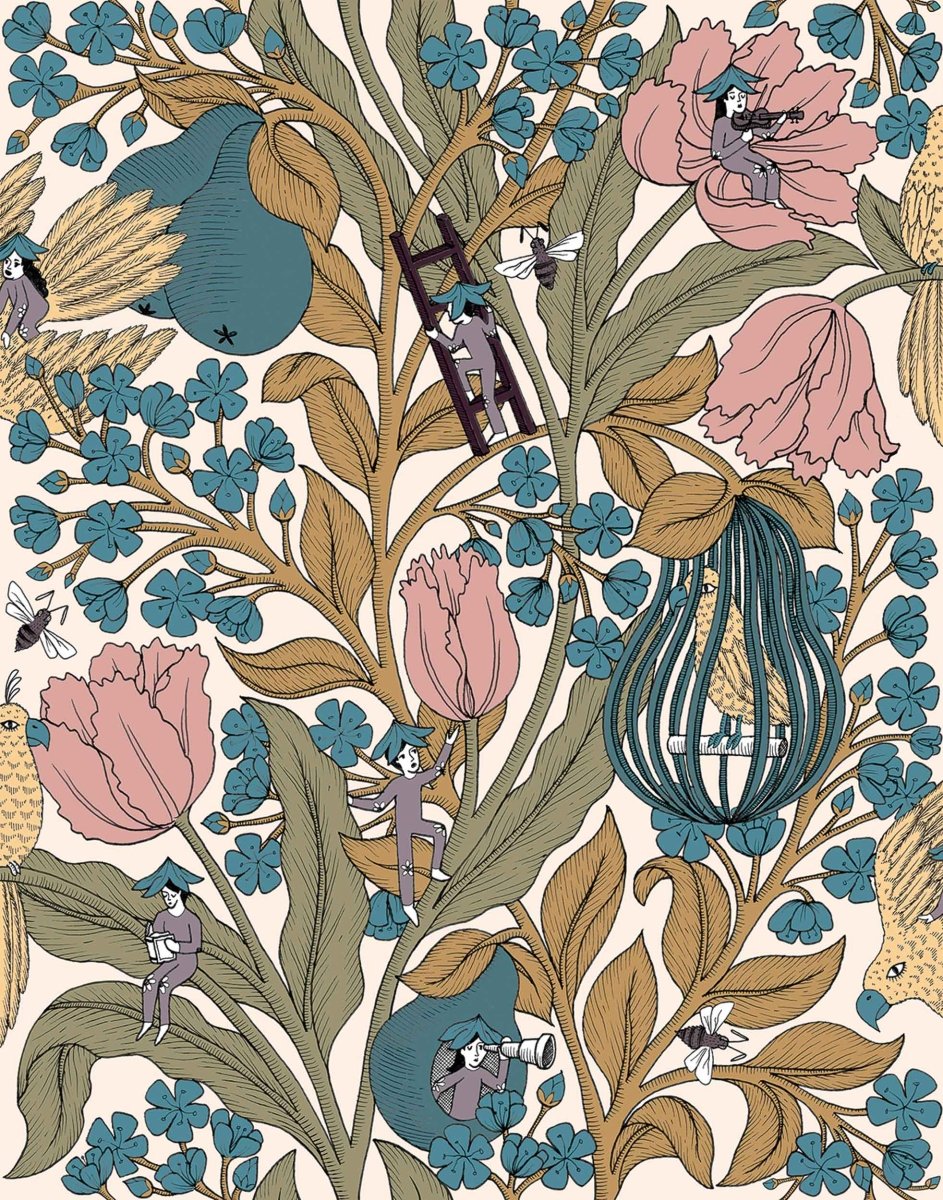 Coordonné Metamorphosis Neo - belle - epoque Pink behang 8800018 - LAB COLOUR THE WORLD