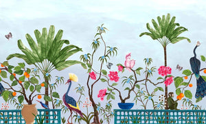 Coordonné Metamorphosis NeoTea Garden Blue behang 8800131 - LAB COLOUR THE WORLD