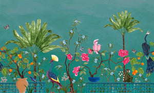 Coordonné Metamorphosis NeoTea Garden Green behang 8800132 - LAB COLOUR THE WORLD