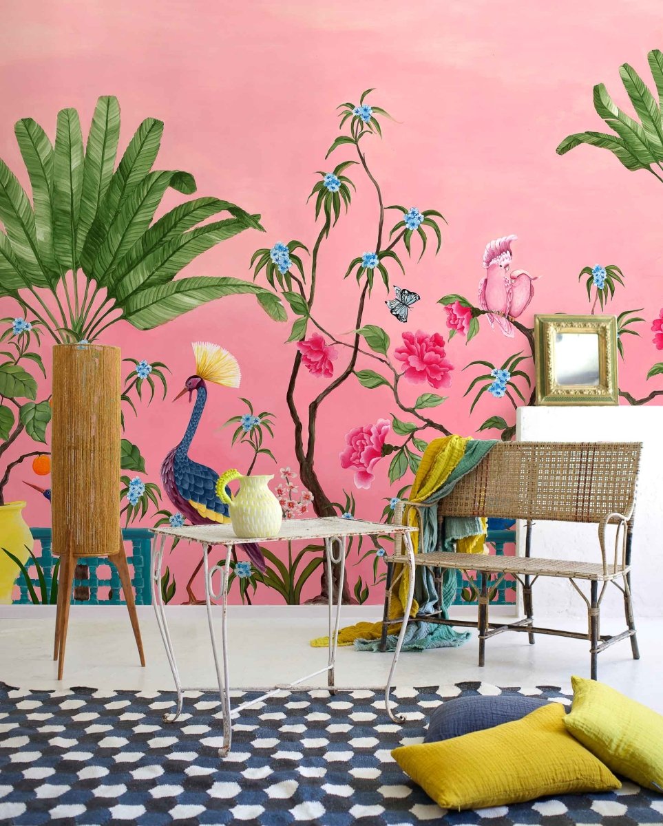 Coordonné Metamorphosis NeoTea Garden Pink behang 8800130 - LAB COLOUR THE WORLD
