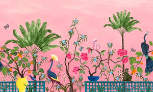 Coordonné Metamorphosis NeoTea Garden Pink behang 8800130 - LAB COLOUR THE WORLD