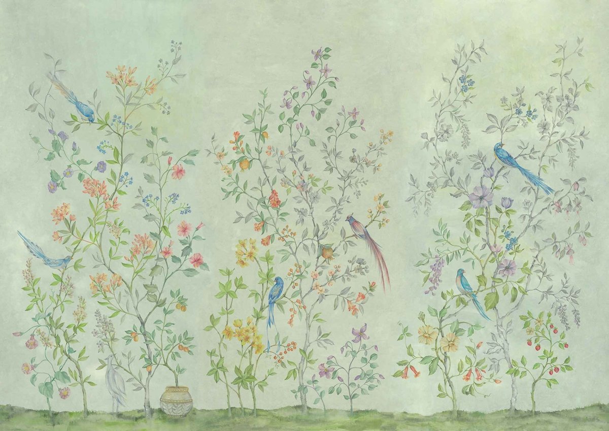 Coordonné Metamorphosis Tea Garden Green behang 8800121 - LAB COLOUR THE WORLD