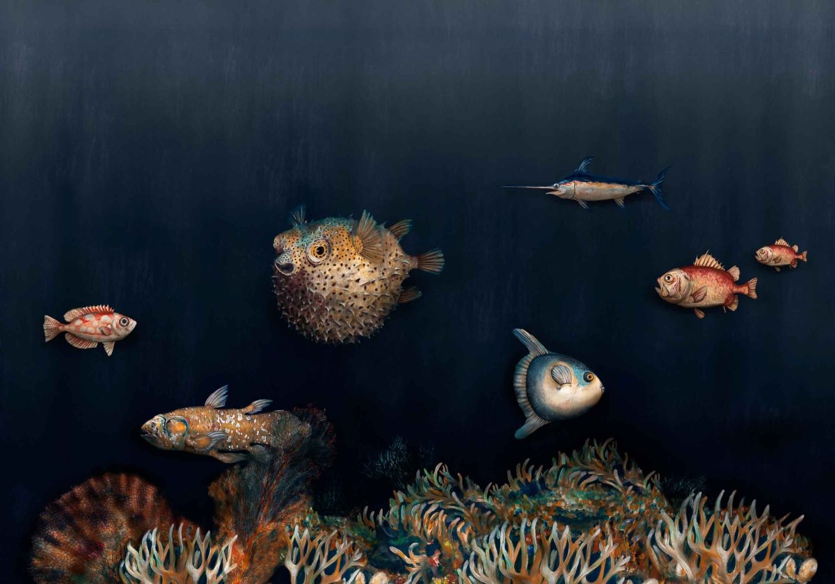 Coordonné Naturae Deep Ocean Mediterranean behang 9500501 - LAB COLOUR THE WORLD