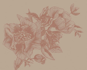 Coordonné Naturae Giant Peonies Nude behang 9500702 - LAB COLOUR THE WORLD