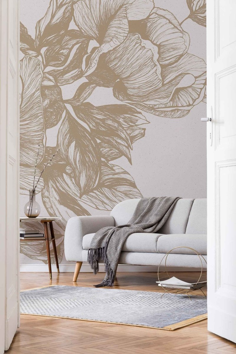 Coordonné Naturae Giant Peonies Papirus behang 9500701 - LAB COLOUR THE WORLD