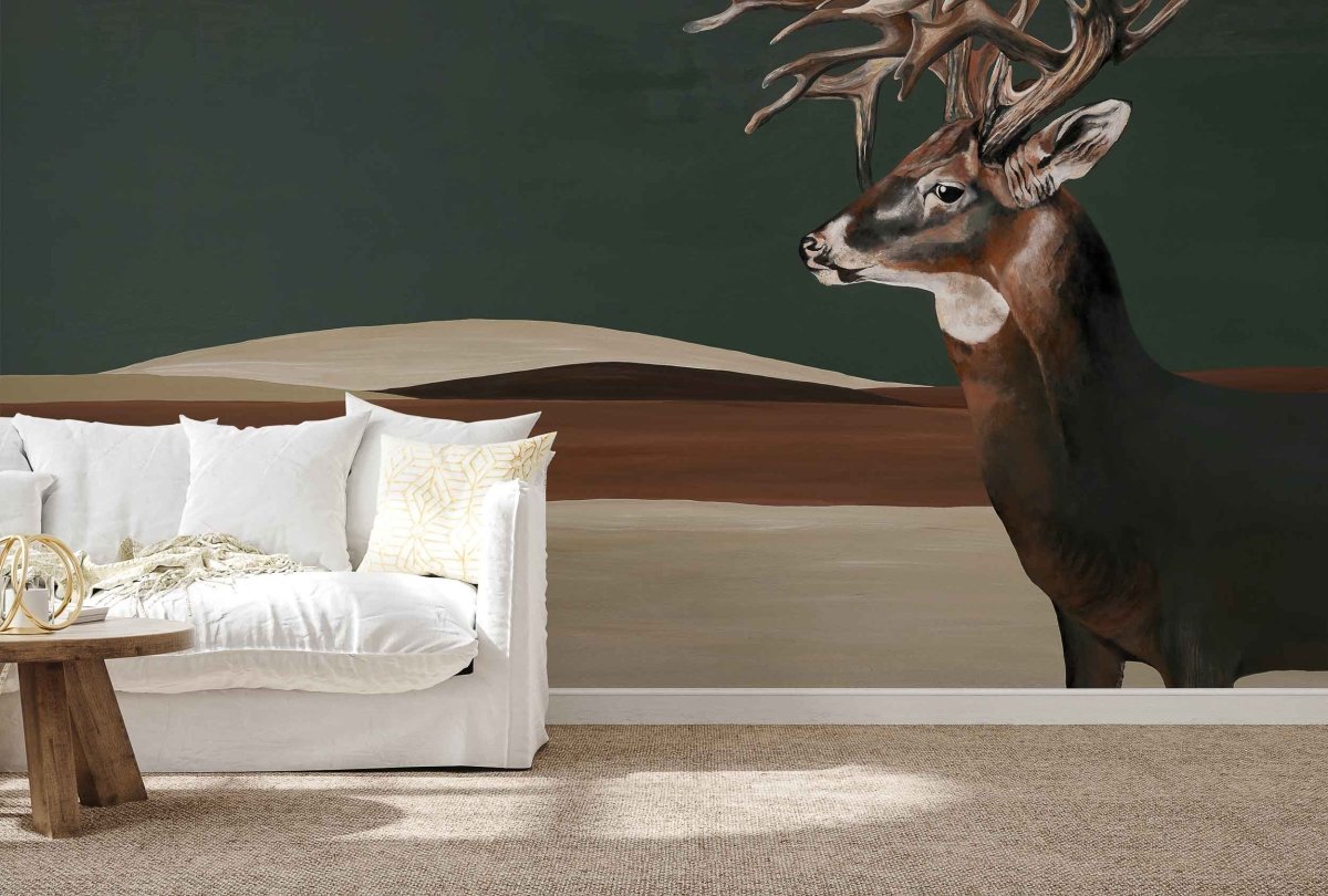 Coordonné Naturae Great Deer Green behang 9500201 - LAB COLOUR THE WORLD