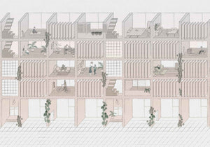 Coordonné Random Archist Campus Sand behang 9000070 - LAB COLOUR THE WORLD