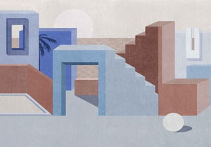 Coordonné Random Archist La Muralla Blue behang 9000011 - LAB COLOUR THE WORLD