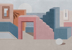 Coordonné Random Archist La Muralla Pink behang 9000010 - LAB COLOUR THE WORLD