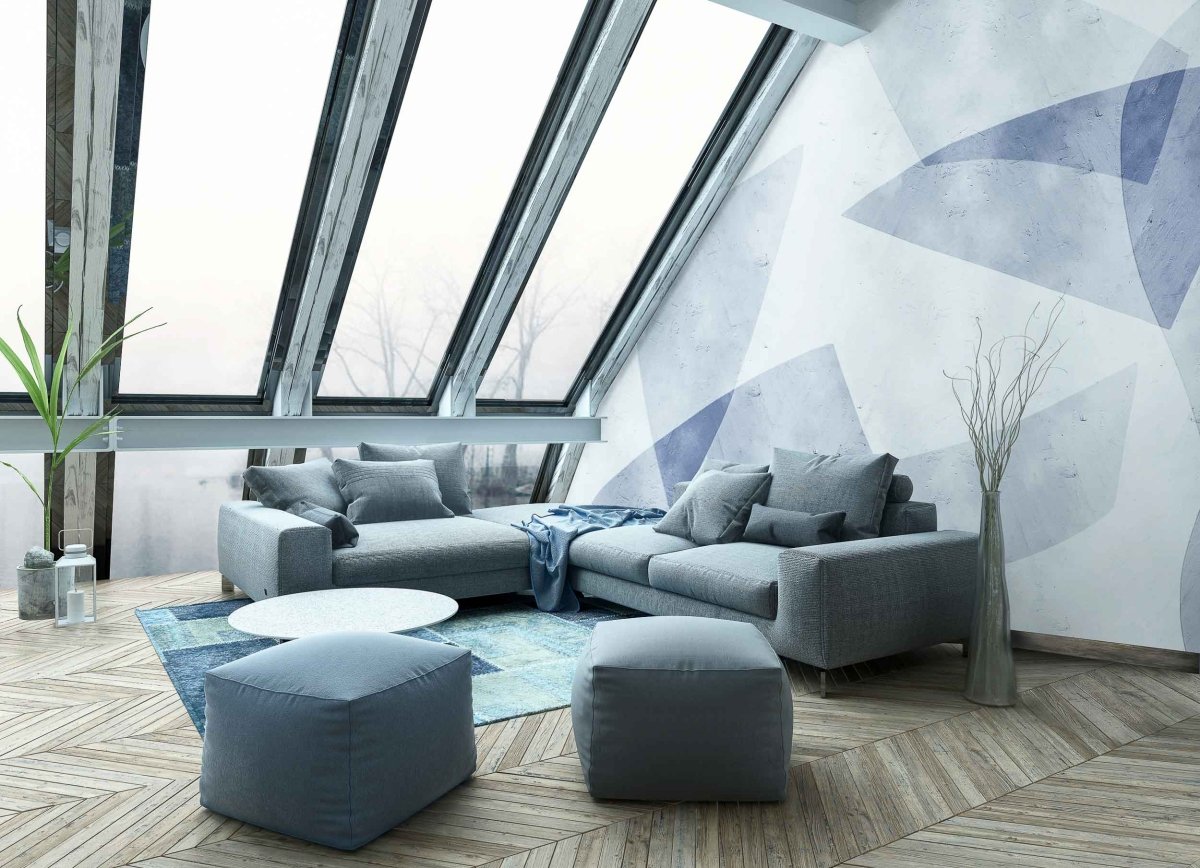 Coordonné Random Archist Shapes Blue behang 9000204 - LAB COLOUR THE WORLD