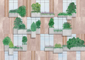 Coordonné Random Archist Vertical Forest Nude behang 9000063 - LAB COLOUR THE WORLD