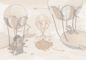 Coordonné Random Kids Balloon Rides Twilight behang 9700032 - LAB COLOUR THE WORLD