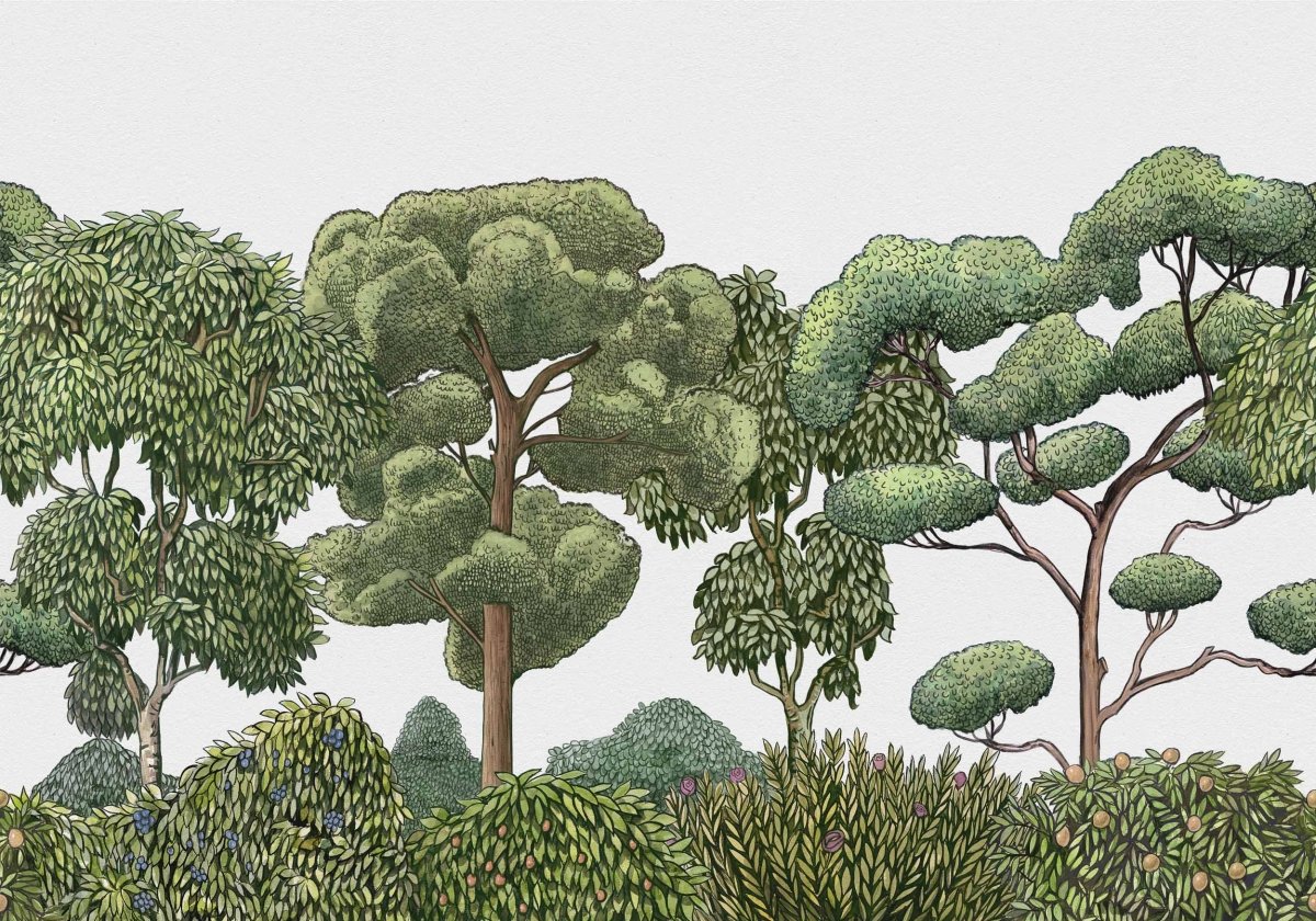 Coordonné Random Kids Green Forest Natural behang 9700090 - LAB COLOUR THE WORLD