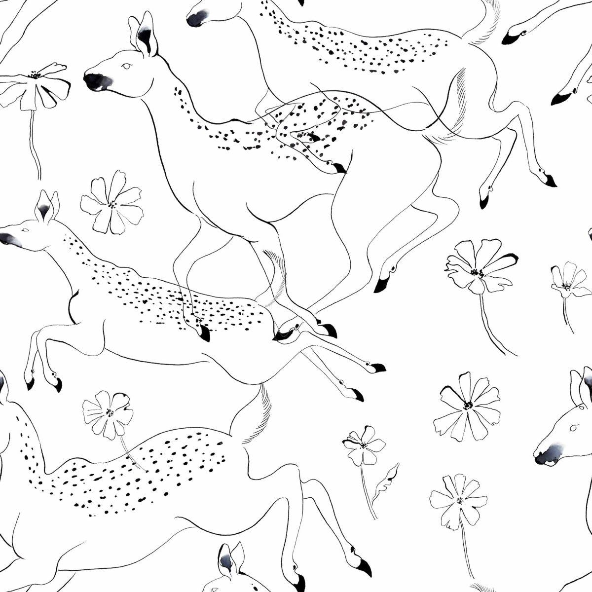 Coordonné Random Kids Jumping bambis Linen behang 9700160 - LAB COLOUR THE WORLD