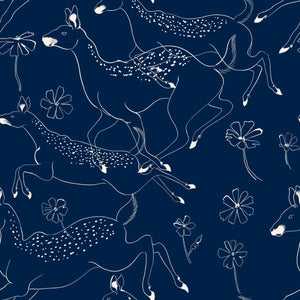 Coordonné Random Kids Jumping bambis Marine behang 9700165 - LAB COLOUR THE WORLD