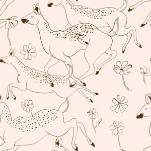 Coordonné Random Kids Jumping bambis peach behang 9700161 - LAB COLOUR THE WORLD