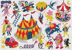 Coordonné Random Kids Magic Circus Wild behang 9700110 - LAB COLOUR THE WORLD