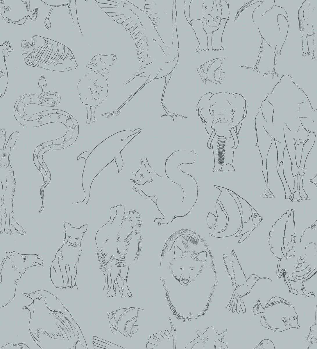Coordonné Random Kids Zoology behang 9700184 - LAB COLOUR THE WORLD