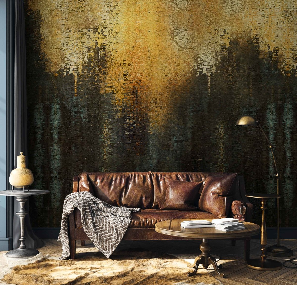 Coordonné Random Metallics Gustave Gold behang 9600300 - LAB COLOUR THE WORLD